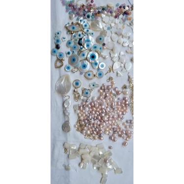 Imagem de Conjuntos de Semijoias Exclusivas. Pérolas e Madreperolas, Pedras, Cristais, Abalones, Correntes Veneziana folheadas a Ouro 18K. Garantia extendida