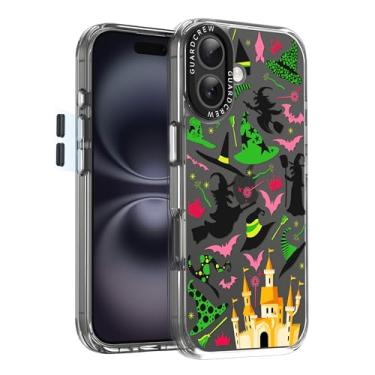 Imagem de GuardCrew Capa para iPhone 16, [proteção contra quedas de grau militar de 3,5 m à prova de colisão] [antiamarelamento e anti-descasca] Capa de telefone fina transparente à prova de choque TPU para