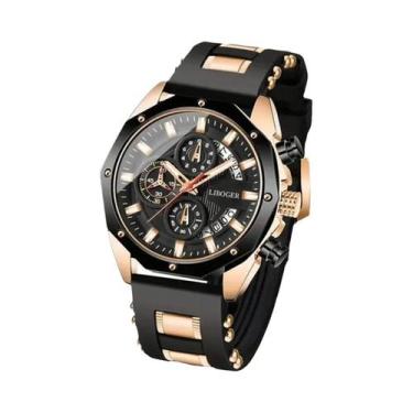 Imagem de Relógio De Quartzo Masculino Com Pulseira De Silicone Função De Data P