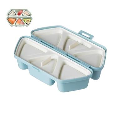 Imagem de Kit de moldes de Onigiri 6 em 1 - Máquina de bola de arroz triangular e prensa de sushi com cortador Nori, uma vez faz rapidamente 6 peças de onigiris, design dobrável, fácil de armazenar e carregar