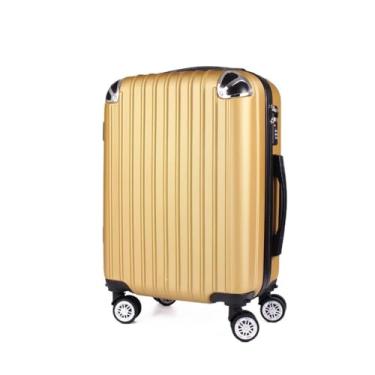 Imagem de Mala de Viagem Bordo ABS 10kg com Rodas Duplas 360° Cadeado Embutido Rodas Removíveis(Dourado,19 inch)