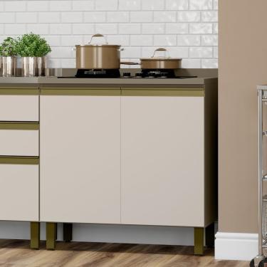 Imagem de Balcão 80cm 2 Portas Com Tampo Para Cooktop Alice Duna/cristal