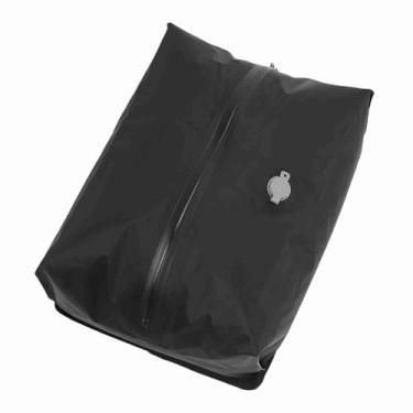 Imagem de Saco de vácuo para viagem, economia de espaço, 16l, reutilizável, à prova de respingos, tpu, saco de compressão a vácuo para mala, mochila, acampamento, viagem (Preta)