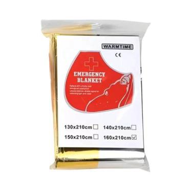 Imagem de Cobertor Térmico Portátil Dupla Face Para Emergências Ao Ar Livre E So