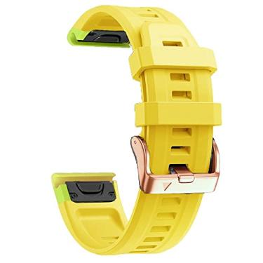 Imagem de VEVEL Pulseira de relógio de 20 mm para Garmin Fenix 6S 6SPro 5S 5SPlus Descent Mk2S D2 Delta Silicone Quick Release Watch Easy Fit Pulseira (Cor: G, Tamanho: Para Fenix 5S)