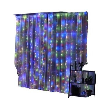 Imagem de Cortinas De Luzes De Natal LED Alimentadas Por Bateria, Decorações De 
