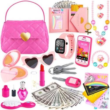 Imagem de Bolsa de brinquedos Meaicezli Kids Play para meninas com acessórios de