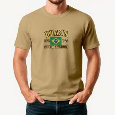 Imagem de Camiseta Masculina BRASIL Exclusiva Algodão Premium-Masculino