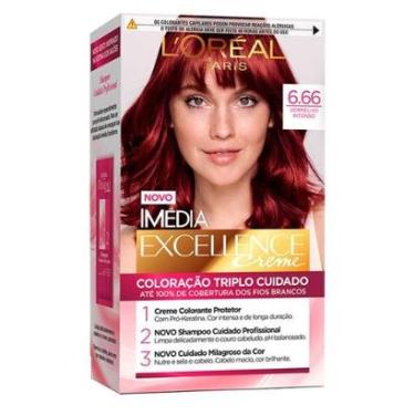 Imagem de Coloração Imédia Excellence L’Oréal Paris – Tons Vermelhos 6.66 Vermelho Intenso-Unissex