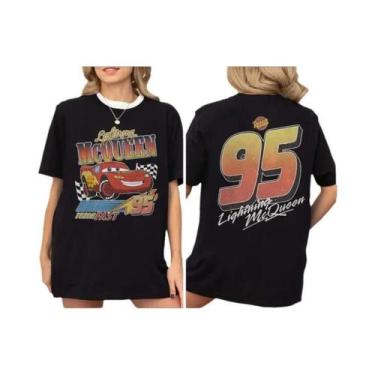 Imagem de Camiseta Casual De Algodão Para Adultos Com Estampa Do Lightning McQue