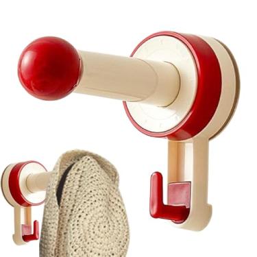 Imagem de Gancho De Parede Com Ventosa - Ganchos Ajustáveis Para Parede Com Ventosa | Organizador Versátil Resistente Para Casa, Acessório Para Cozinha Com Prateleira Para Bolsas, Toalhas, Chapéus, Casacos E