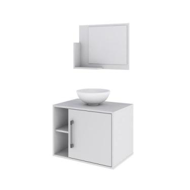 Imagem de Conjunto Balcão C/Cuba R30 e Espelheira Soft 600 - Compace Decor, Bran