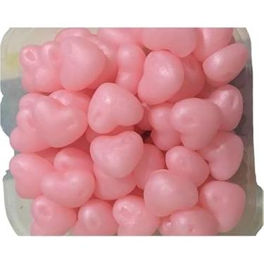 Imagem de Sabonete Artesanal Mini Coração Perolado - Escolha a quantidade, cor e Aroma (100, Rosa com Bebê Pom Pom)