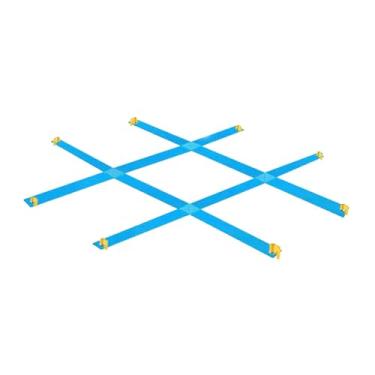 Imagem de Aymzbd Jogo da Velha para Arremesso ao Ar Livre, Interativo e Versátil, com Estacas para Fixação no Chão, Brinquedo Ideal para Quintal, Churrasco e, Blue a