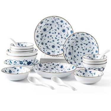 Imagem de Conjunto de pratos de cerâmica para forno antigo japonês, utensílios de mesa, utensílios de cozinha, utensílios de cozinha, conjuntos de pratos de jantar de porcelana feitos à mão