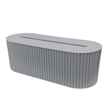 Imagem de Naroote Corretivo Durável do Armazenamento do Fio da Caixa de Gerenciamento de Cabos para a Configuração Limpa da Mesa Em Casa ou No Escritório Plástico (Azul)