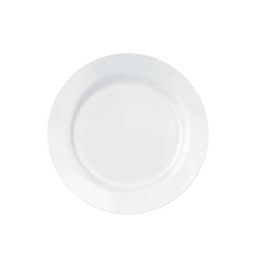 Imagem de Jogo Kit 04/06/12UN Pratos Raso Branco Vidro Menu Temperado Opaline Almoço Jantar Hotel Para Almoço, Jantar e Uso Diário(6 Pratos)