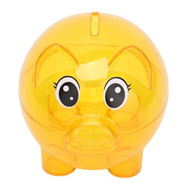 Imagem de AYNEFY Mealheiro para Crianças, Cofrinho Fofo de Plástico Porco Banco de Dinheiro Meninas Meninos Economizando Caixa de Dinheiro Brinquedo Infantil para Aniversário, chá (G (13x7x2,6cm/5,1x2,8x1