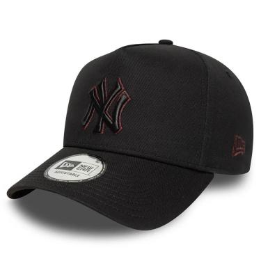Imagem de Boné New Era 9FORTY E-Frame New York Yankees Outline Preto-Unissex