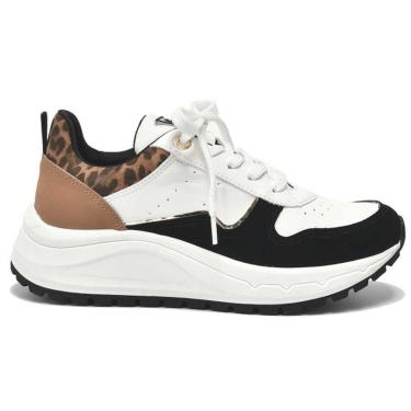Imagem de Tênis Casual Feminino Preto Branco Macchiato Via Marte 136-008-01-Feminino