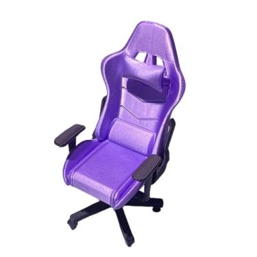 Imagem de Colaxi Cadeira Gamer de Computador em Escala 1:12, Mini Cadeira de Escritório Retrô, Móvel em Miniatura Elegante para Projetos DIY e Decoração de Jardim de, Tolet