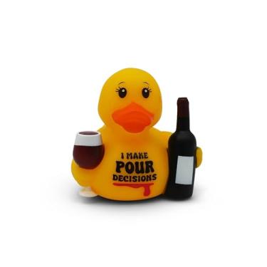 Imagem de GOOFBALLS Pato de borracha engraçado - Pato decorativo hilário para banheiro, mesa ou presente de mordaça - colecionável peculiar com citação sarcástica - ótimo presente para adultos, colegas de
