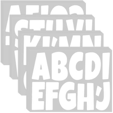 Imagem de Bemeol Bulletin Board Letters 462 Pieces 4 Inch Alphabet Letter Stickers Cutout Letters for Poster Board Display Home Classroom School Decor(White)