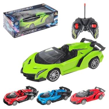 Imagem de Carro Esporte com Controle Remoto 7 Funções Modelo Sortido Conversível Esportivo 1 Controle Remoto Luz no farol Suspensão 1:18 Escala - Pilha não inclusa