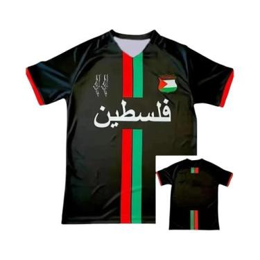 Imagem de Camisa De Futebol Infantil Masculina Palestina, Uniforme De Verão Para