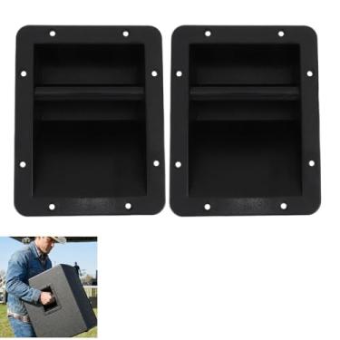 Imagem de 2 Unidades Alça Lateral Do Alto-falante Alças De Gabinete De Áudio Alças De Áudio Embutidas Acessórios Para Alto Falantes Alças De Alto-falante Plástico Reparar Trompete