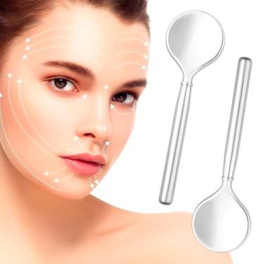 Imagem de 3 mini colheres de maquiagem de metal, espátulas de creme cosmético reutilizáveis, aplicador de colher de cuidados com a pele, ferramentas de beleza para massagem facial para misturar e amostrar creme