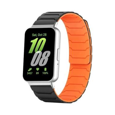 Imagem de Pulseira Magnética De Silicone Unissex Para Samsung Galaxy Fit 3 Acess