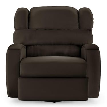 Imagem de Poltrona do Papai Sala de Cinema Reclinável Kylie Glider Manual Giratória Massagem USB PU Marrom G23