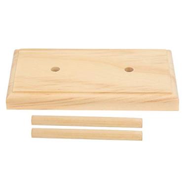 Imagem de Zerodis Suporte de Linha de Costura de Madeira, Rack de Carretel de Madeira Suave Com Eixo Duplo para Acolchoar e Costura, Organizador Compacto para Artesãos Domésticos