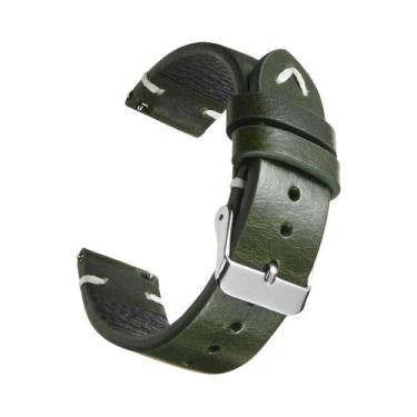 Imagem de Pulseira De Relógio Masculina Vintage Em Couro Genuíno 18mm 19mm 20mm 