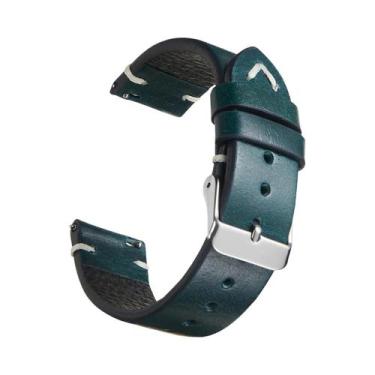 Imagem de Pulseira De Relógio Masculina Vintage Em Couro Genuíno 18mm 19mm 20mm 