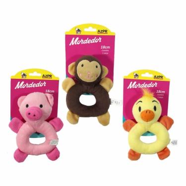 Imagem de Mordedor Pet Pelúcia Circulo Cor Sortida 18CM Azpr