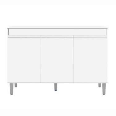 Imagem de Balcão De Pia Cozinha Manu 120cm Branco 1889 Sem Tampo