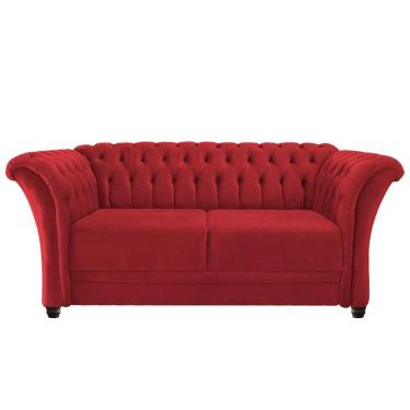 Imagem de Namoradeira Chesterfield Sofia Suede Vermelho