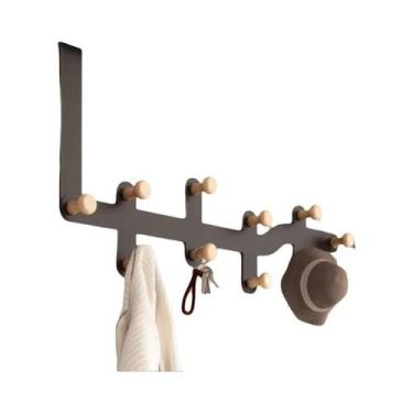 Imagem de Ganchos De Madeira Para Pendurar Na Porta, Organizador De Banheiro Dom