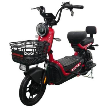 Imagem de Bicicleta Scooter Elétrica 600W Alarme Eko-5 Vermelha Duos, Vermelho