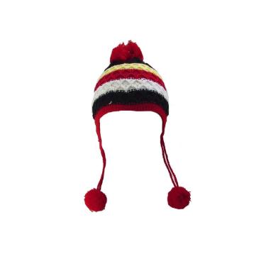 Imagem de Touca Infantil Com Pompom De Malha Color Com Forro Interno