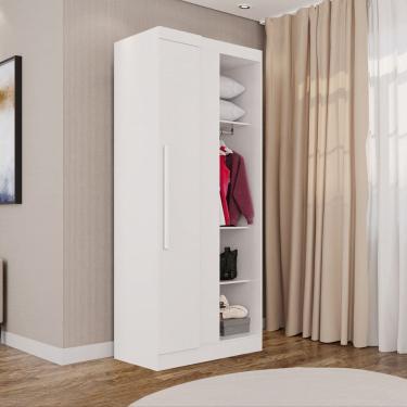 Imagem de Guarda-roupa Modulado Canto 1 Porta Fortaleza Branco