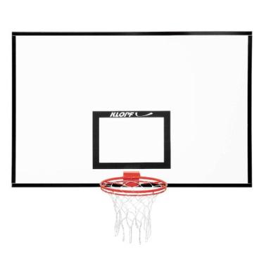 Imagem de Tabela de Basquete Oficial 1,80x1,20m em Compensado Naval com Aro e Re