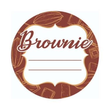 Imagem de Etiqueta Adesiva Brownie com 60 unidades - Hiper Embalagens