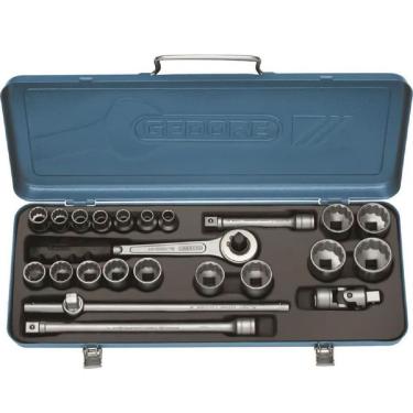 Imagem de Jogo de Soquetes Estriados 1-2 com 23 Peças 015.556 Gedore Jogo de Soquetes Estriados 1-2 com 23