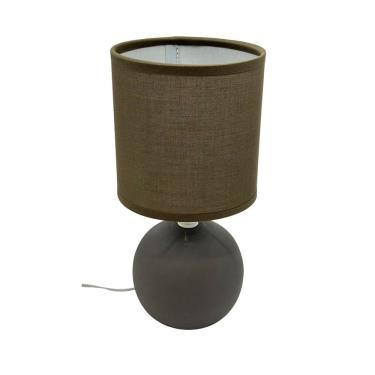 Imagem de Luminária de Mesa Abajur Sfera em Alumínio com Cúpula Marrom 27cm 1E27