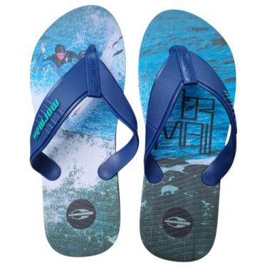 Imagem de Chinelo Grendene Mormaii Tropical Original Tiras Larga  Surf, Azul, 43