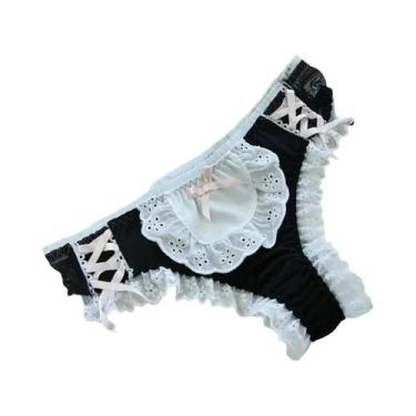 Imagem de Calcinhas G String Kawaii Em Renda, Shorts De Algodão, Lingerie Sexy L