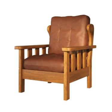 Imagem de Poltrona com Almofadas Madeira Maciça - Moveis Nathalia